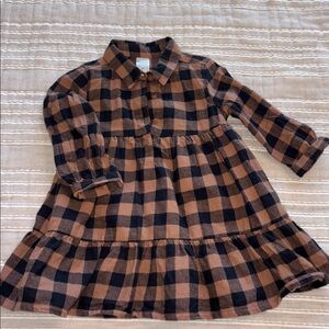 Plaid Long Sleeve Dress